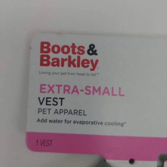 Boots And Barkley Pet Vest Cooling Dog/Cat Zipper Centerback Sz. XS Yellow/Green - Picture 4 of 5
